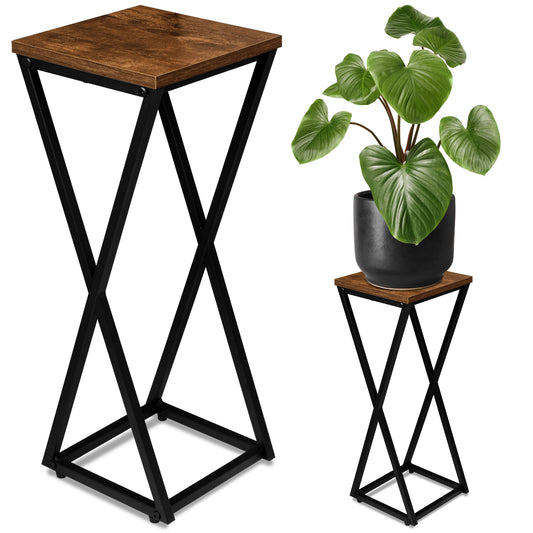 Loftový stojan na květiny KONEL RUSTIC loft černý 62 cm