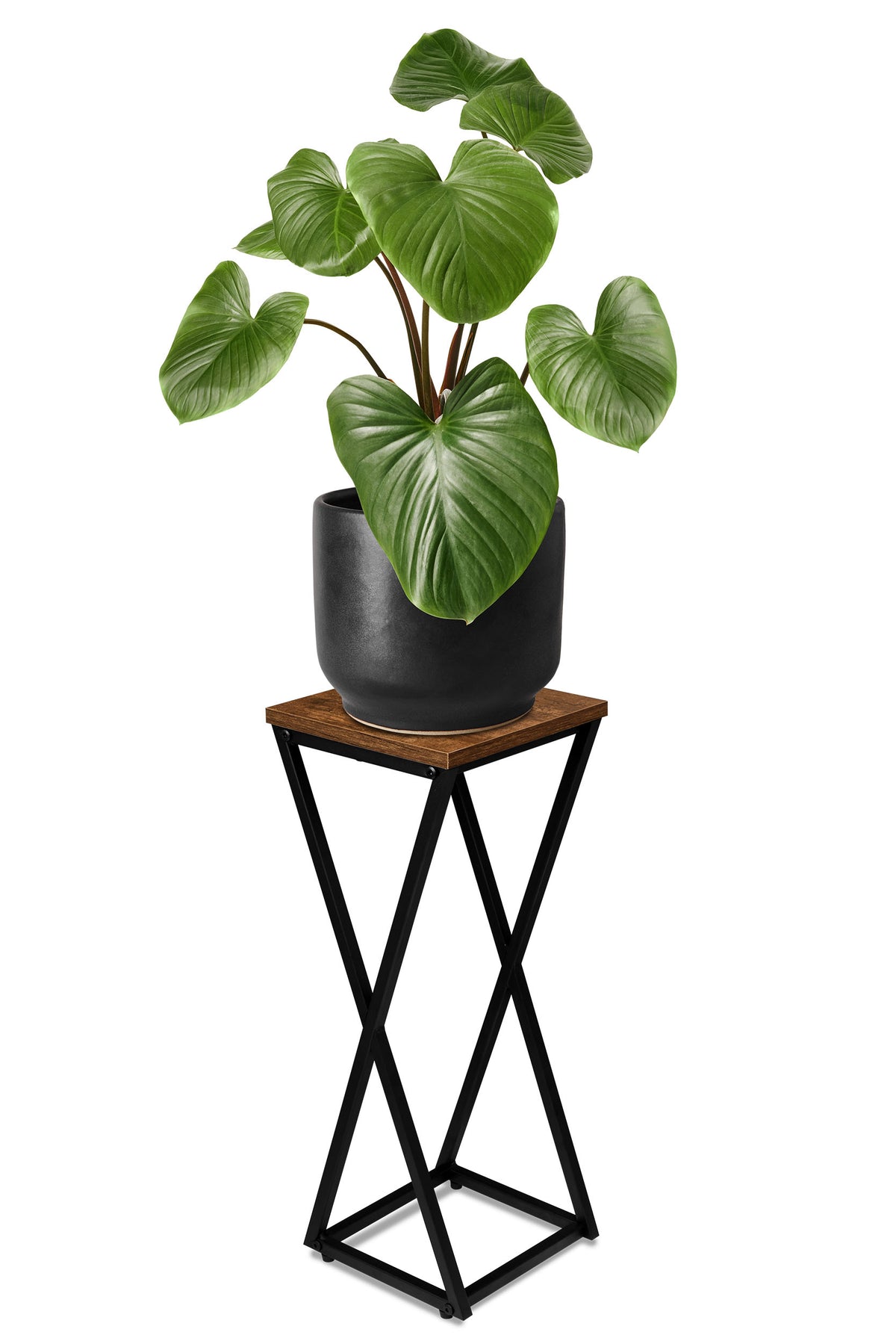 Loftový stojan na květiny KONEL RUSTIC loft černý 62 cm
