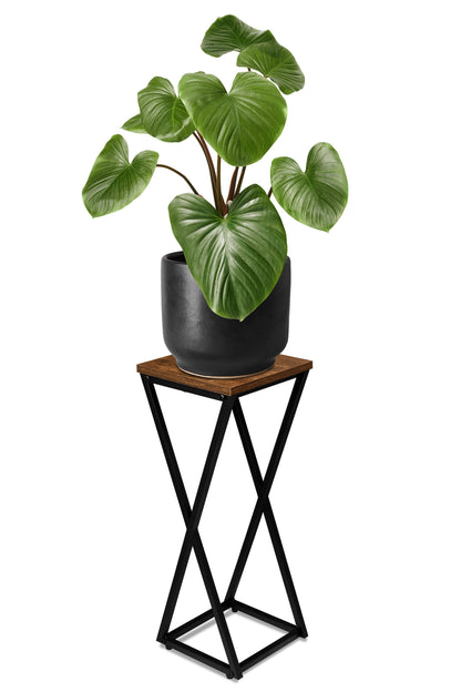 Loftový stojan na květiny KONEL RUSTIC loft černý 62 cm