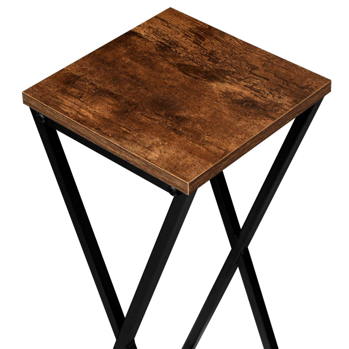 Loftový stojan na květiny KONEL RUSTIC loft černý 62 cm