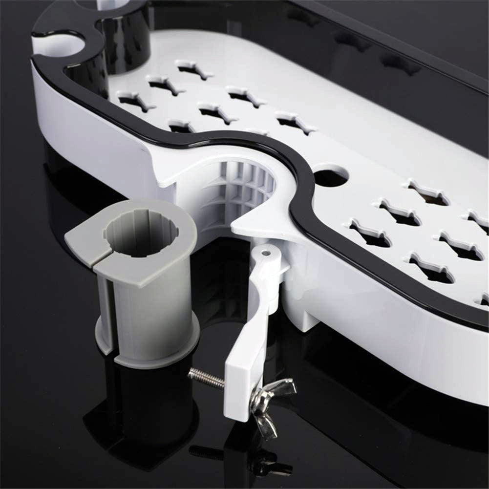 Police závěsná VIRGO bílo-černá do sprchy