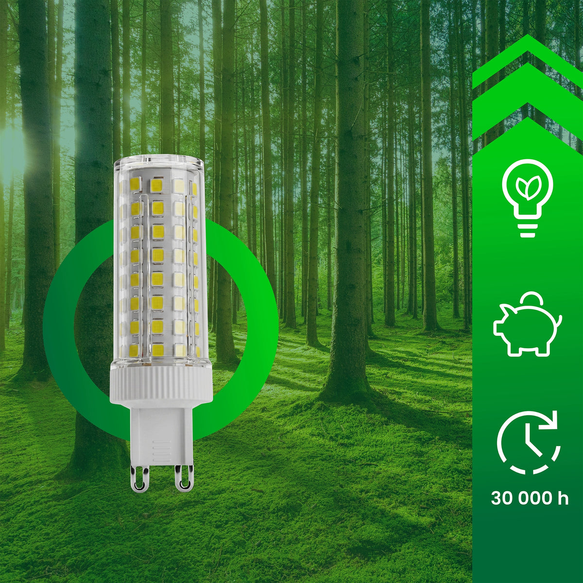 Bílá LED žárovka G9 12 W, 1080 lm, 3000 K – teplá bílá