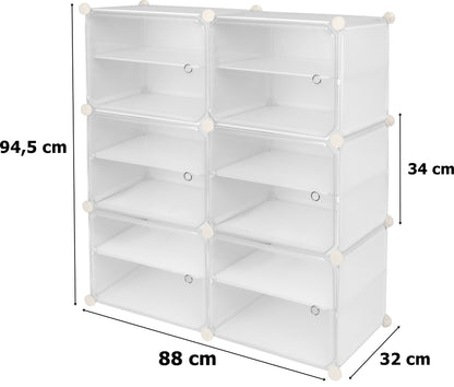 Skříňka modulární na boty PETRA bílá