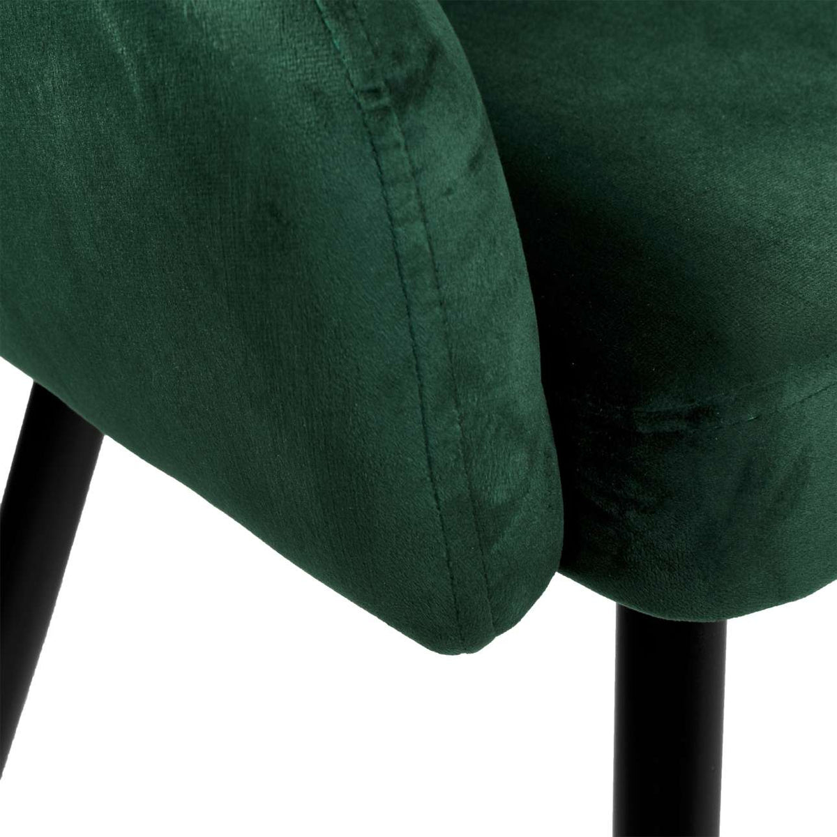 Sametová židle ATLANTA VELVET tmavě zelené