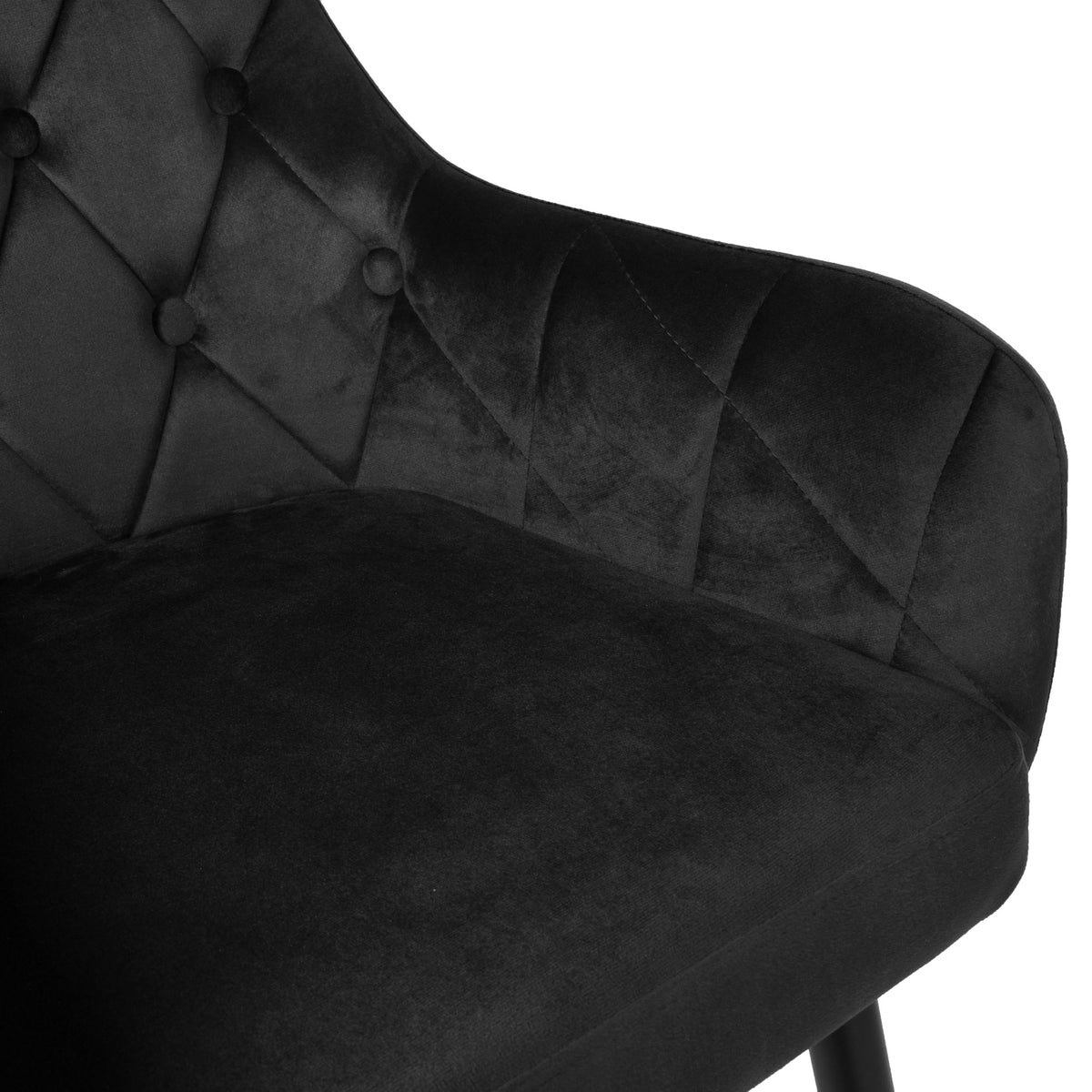 Sametová židle ATLANTA VELVET černé