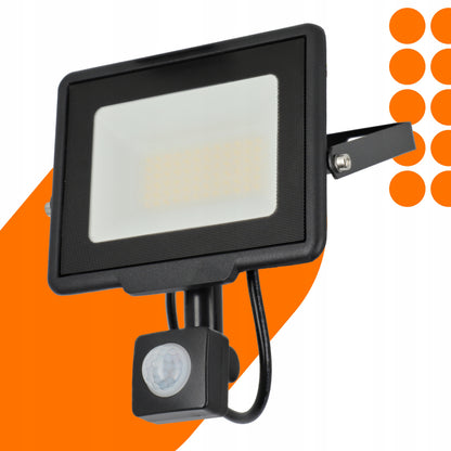 LED reflektor s PIR čidlem 50 W, 4000 lm, neutrální bílá 4500 K, IP65, 230 V