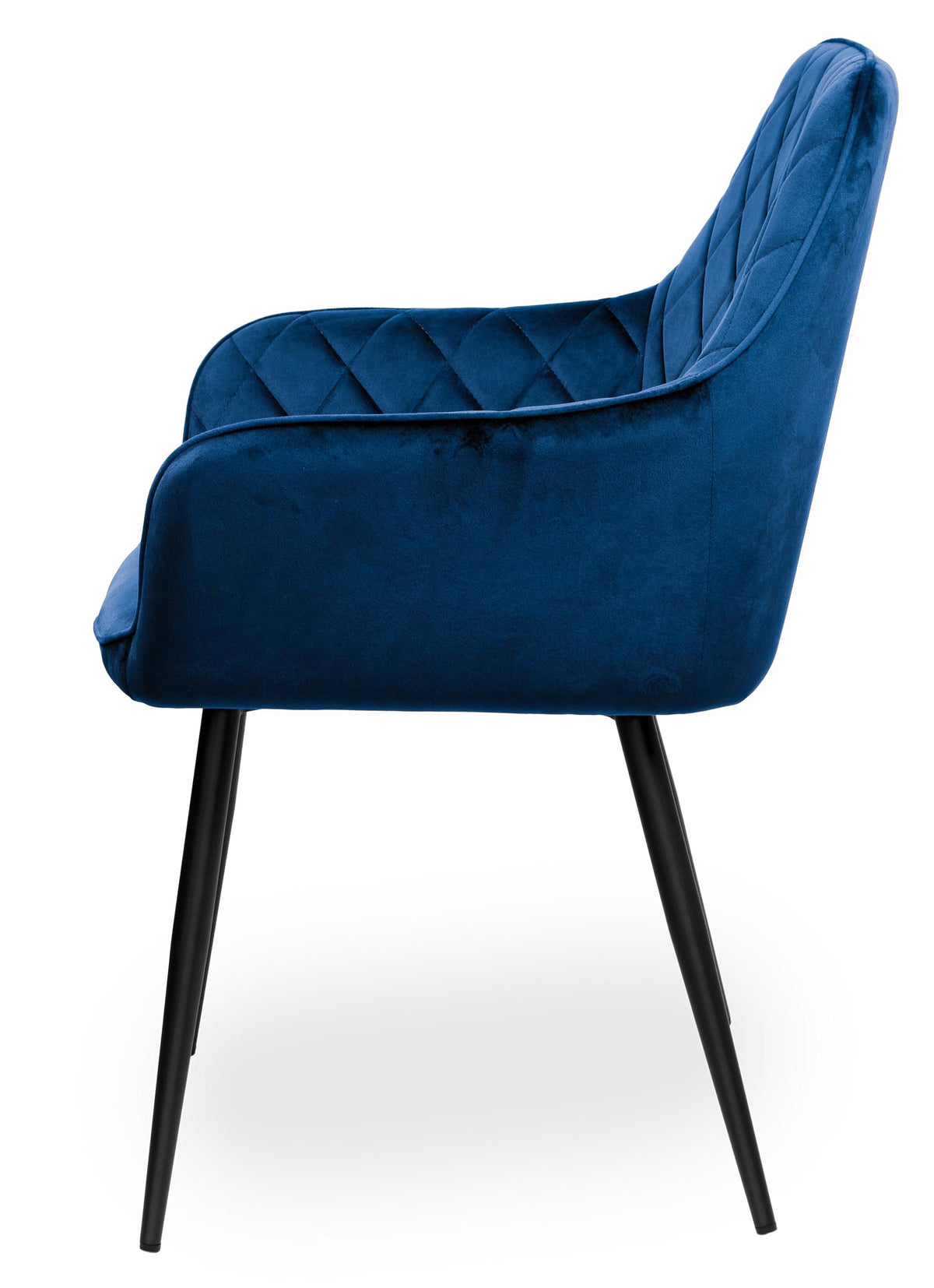 Sametová židle HAVANA VELVET tmavě modré