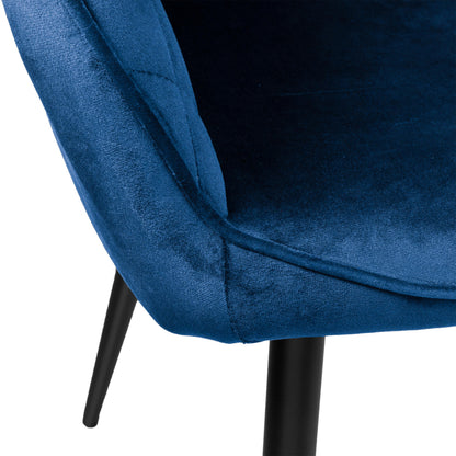 Sametová židle HAVANA VELVET tmavě modré