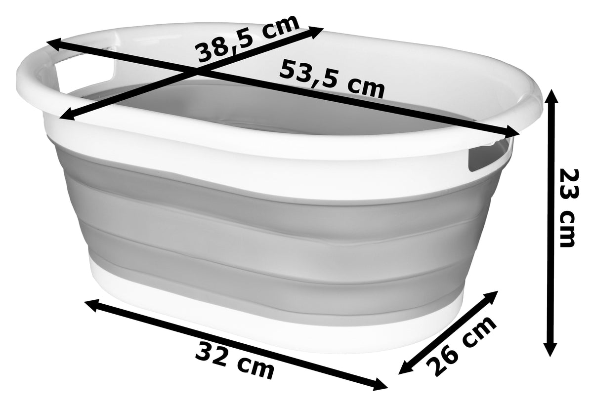 Mísa skládací oválná AIDA cm bílo-šedá COMPACT 25L