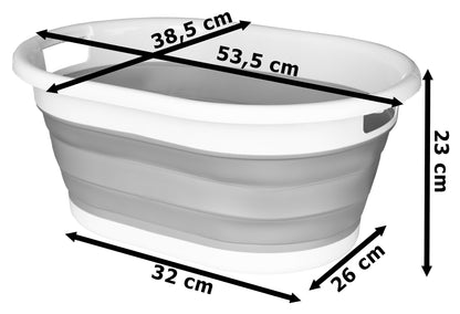 Mísa skládací oválná AIDA cm bílo-šedá COMPACT 25L