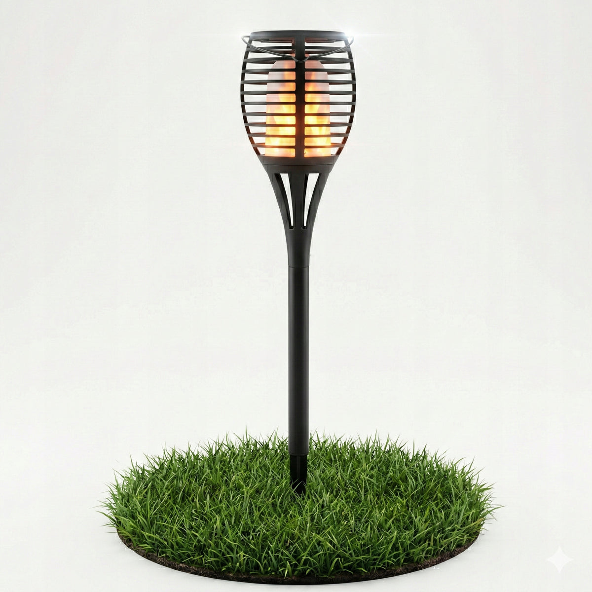 Černé LED solární zápichové svítidlo