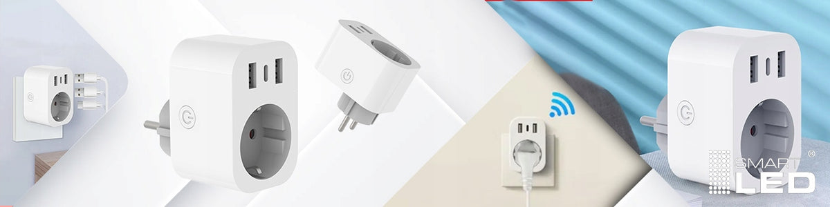 Chytrá Wi-Fi zásuvka TUYA s USB nabíjením
