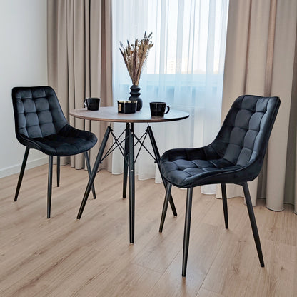 Sametová židle NORMAN Velvet černé