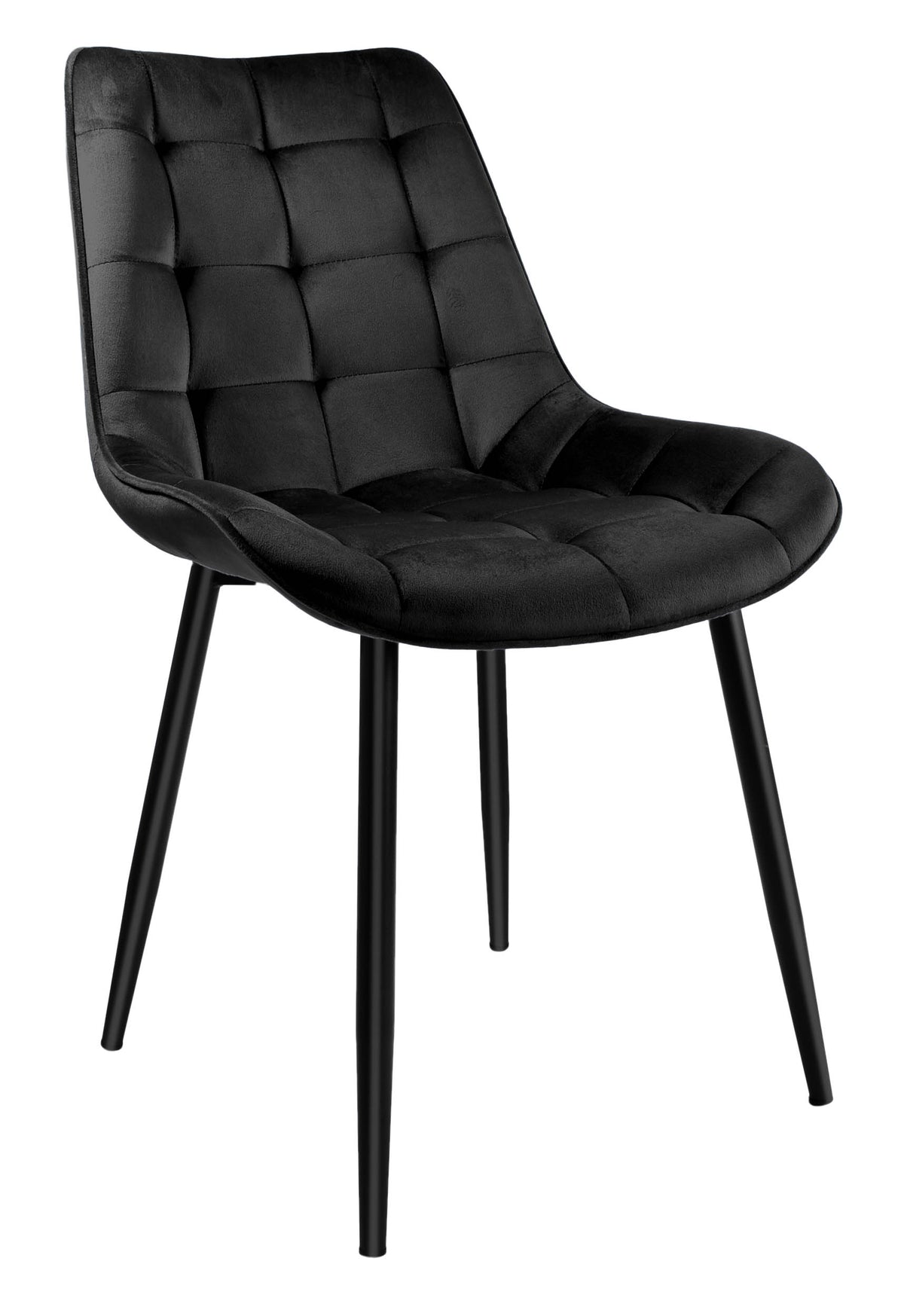 Sametová židle NORMAN Velvet černé