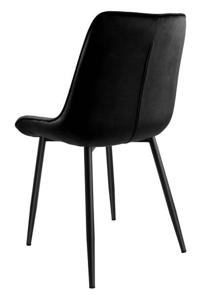 Sametová židle NORMAN Velvet černé