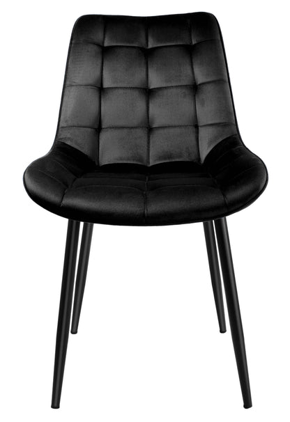 Sametová židle NORMAN Velvet černé