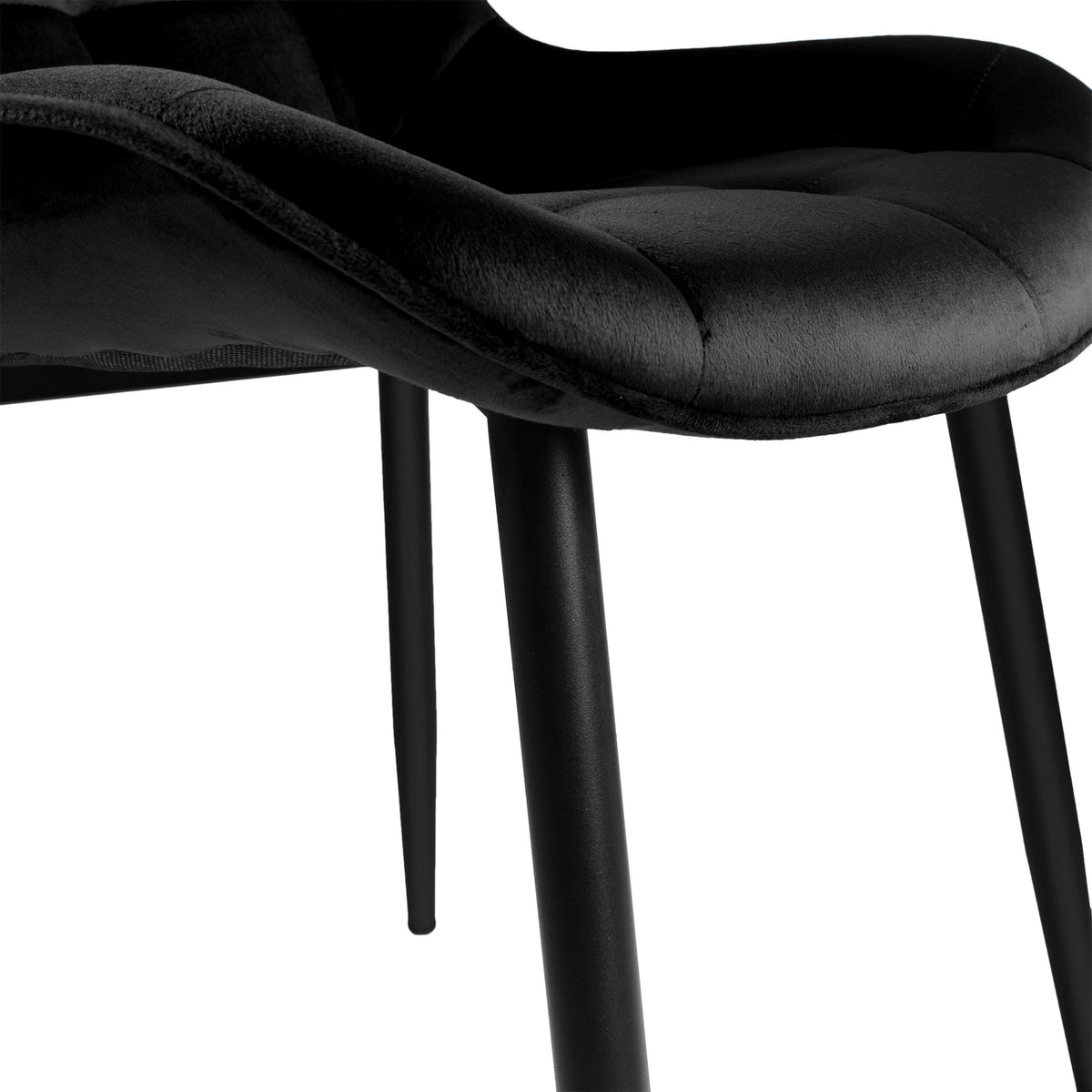Sametová židle NORMAN Velvet černé