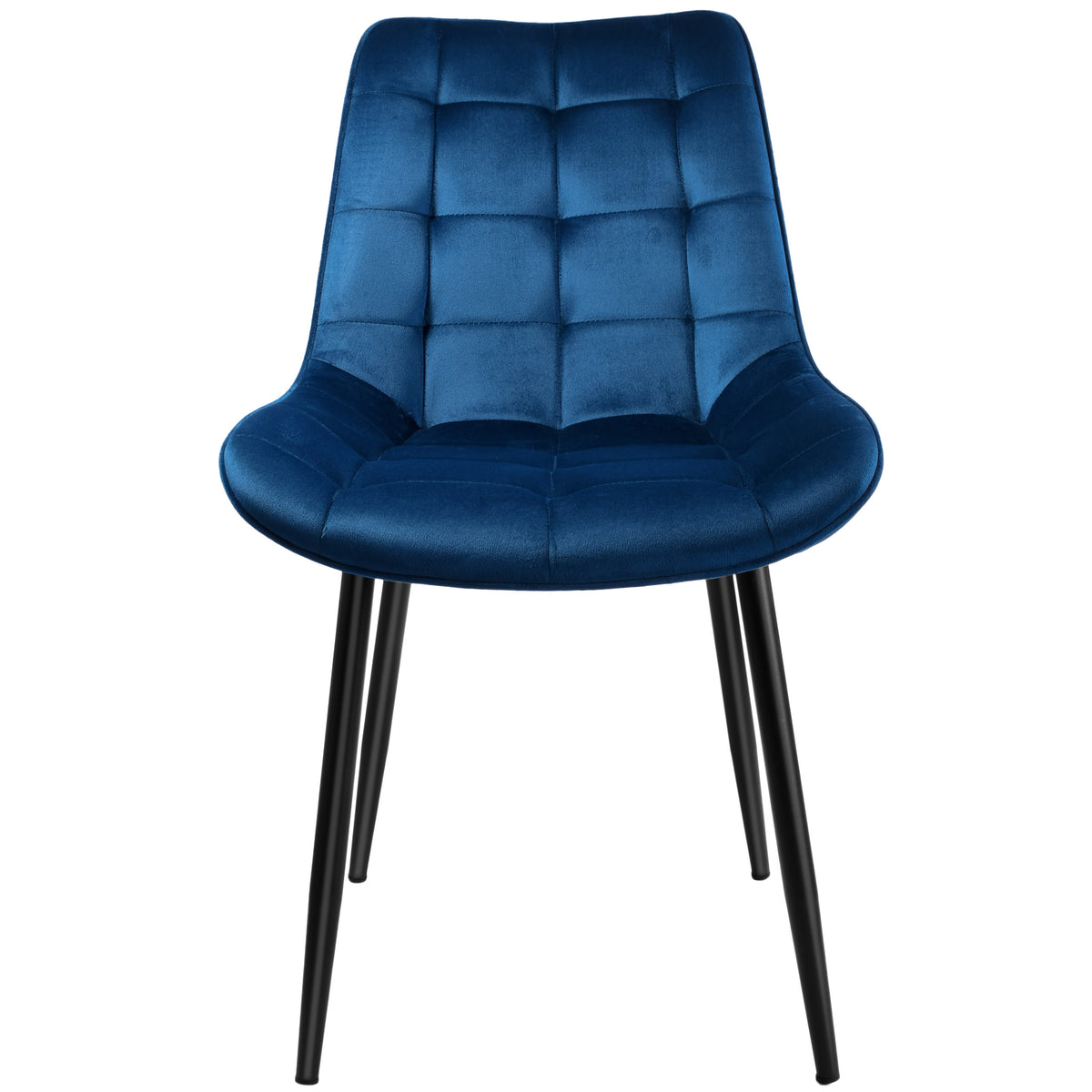 Sametová židle NORMAN Velvet tmavě modré