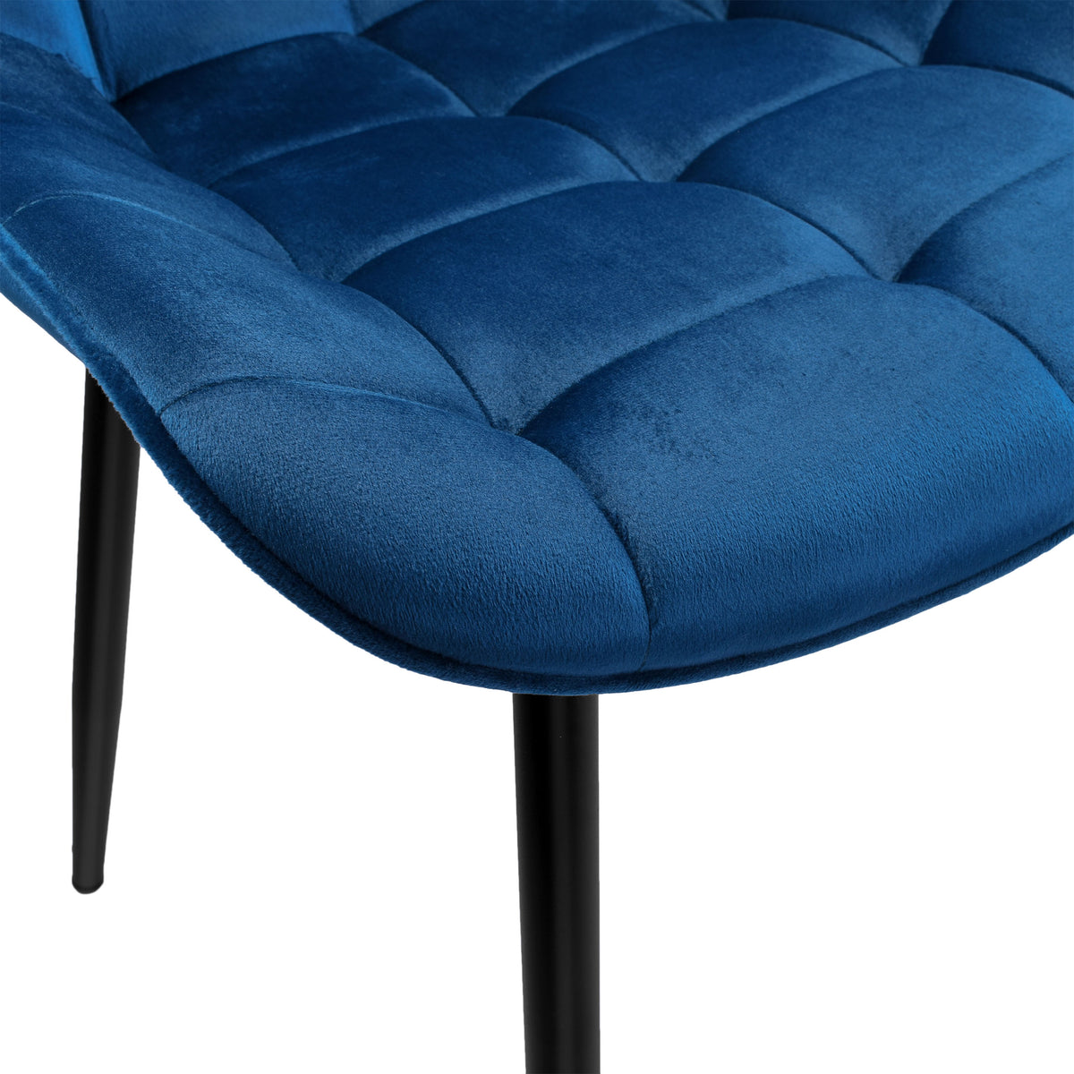 Sametová židle NORMAN Velvet tmavě modré