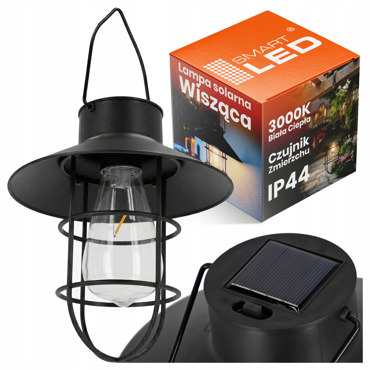 LED solární svítidlo, IP44