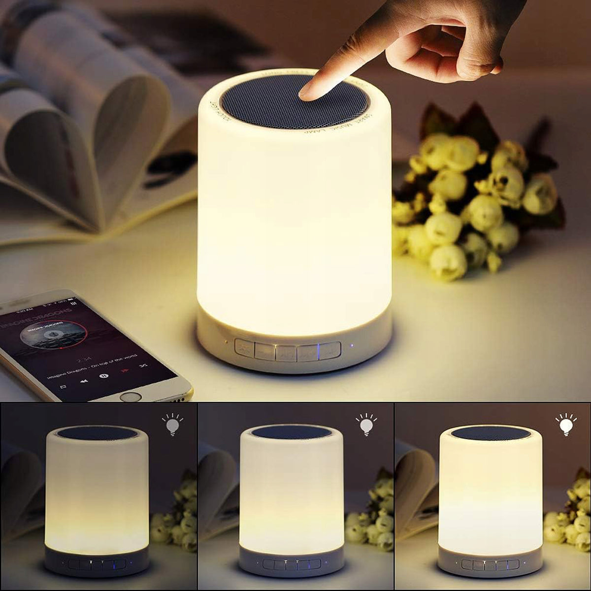 LED stolní lampa, s dotykovým ovládáním