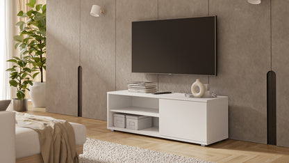 TV stolek VIVA 110 cm – bílá – plastové nohy