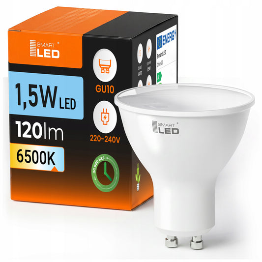 LED žárovka GU10 230 V, 1,5 W, 120 lm, 6500 K – studená bílá
