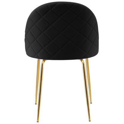 Sametová židle Fargo Gold Velvet černé