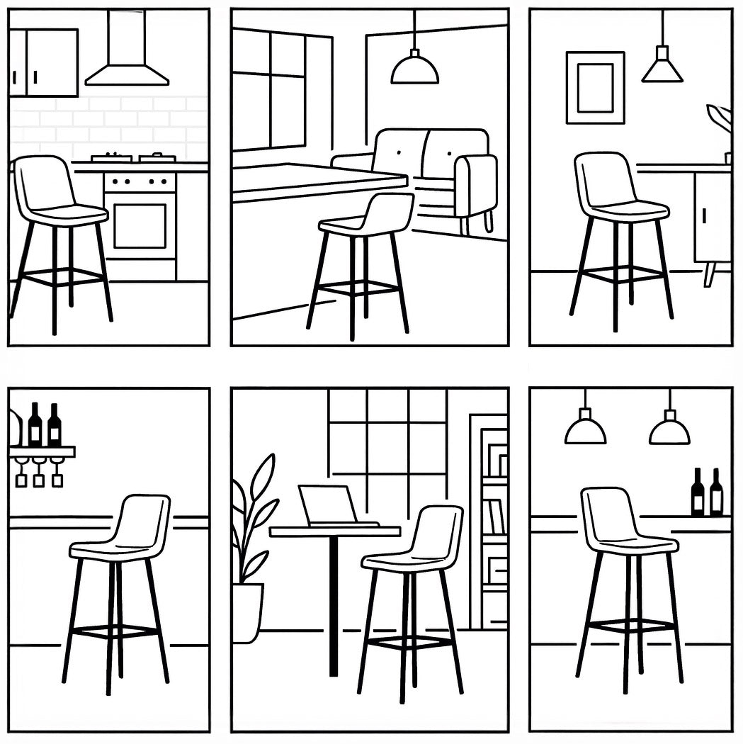 Barová židle Flint Modern Oak loft industrial