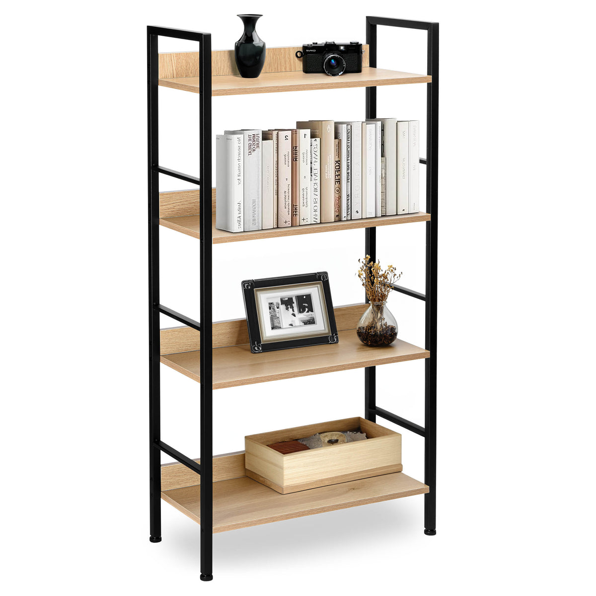 Industriální regál loft Varberg Modern Oak