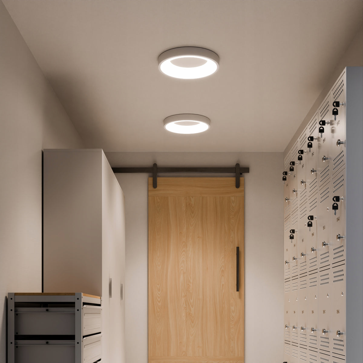 Bílé kulaté stropní LED svítidlo 30 W, 4000 K