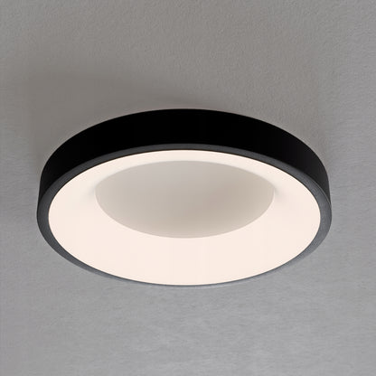 Černé kulaté stropní LED svítidlo 30 W, 4000 K