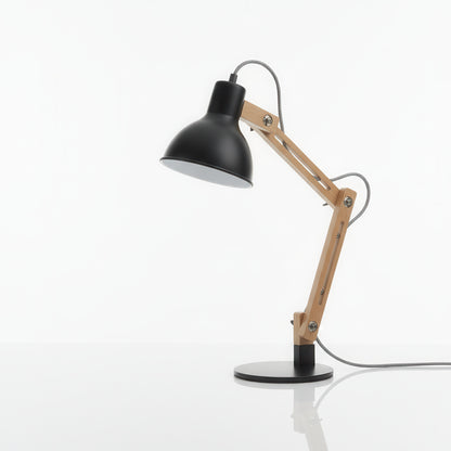 Černá stolní lampa E27 230 V, nastavitelná