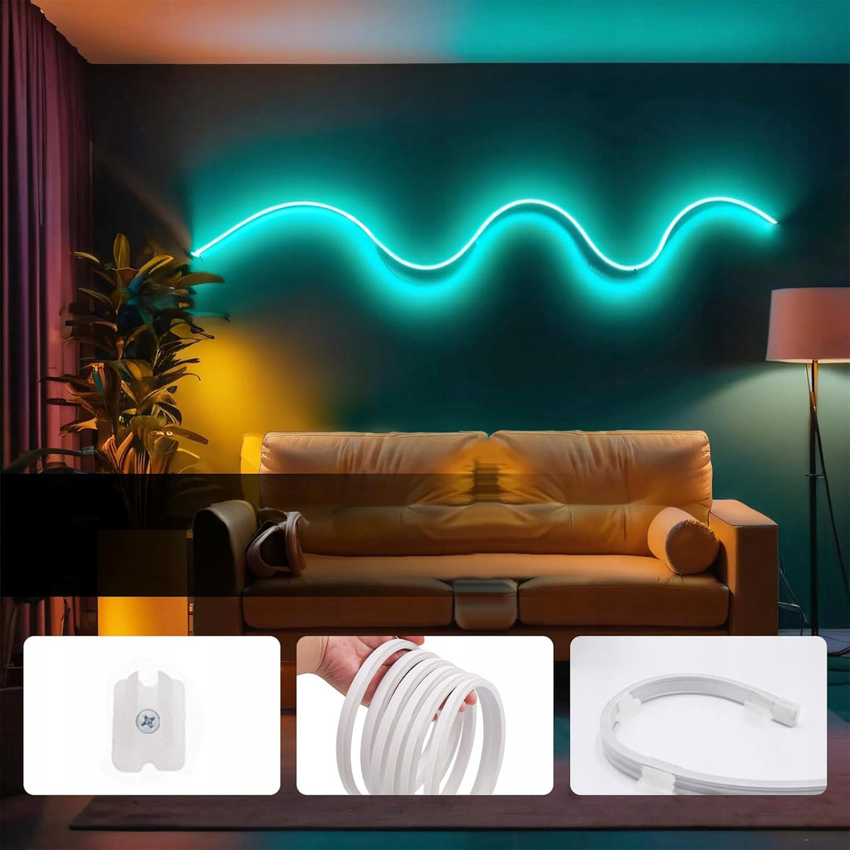 LED neonový pásek 5 V, 5 m, USB, IP65