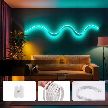 LED neonový pásek 5 V, 5 m, USB, IP65