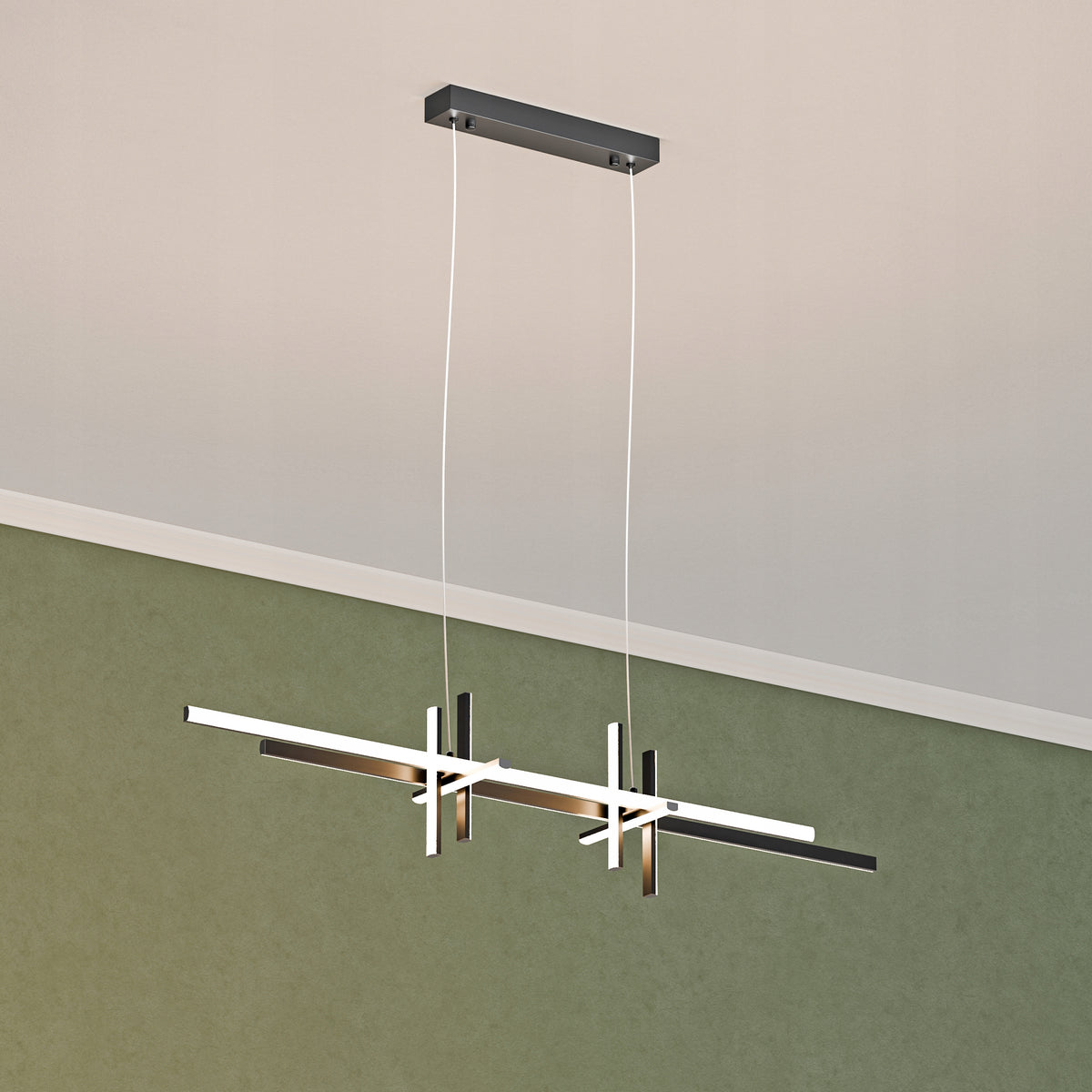 Bílé LED závěsné svítidlo 60 W – teplá bílá