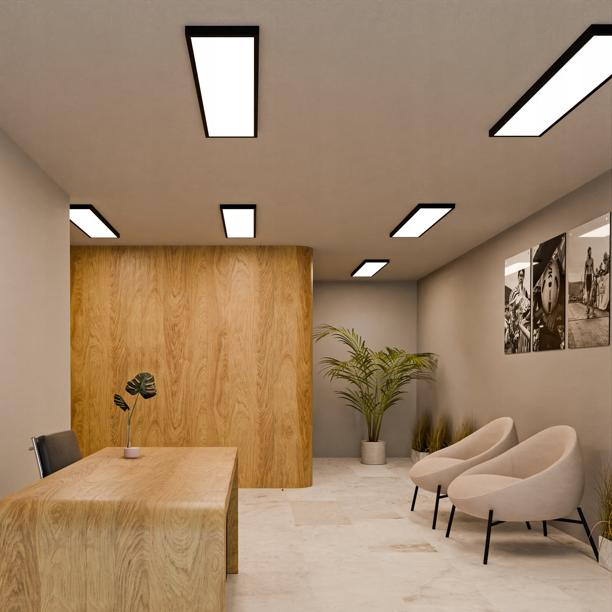 Přisazený LED panel 5600 lm, 30 × 120 cm