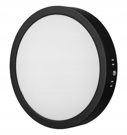 Černé kulaté stropní LED svítidlo 24 W