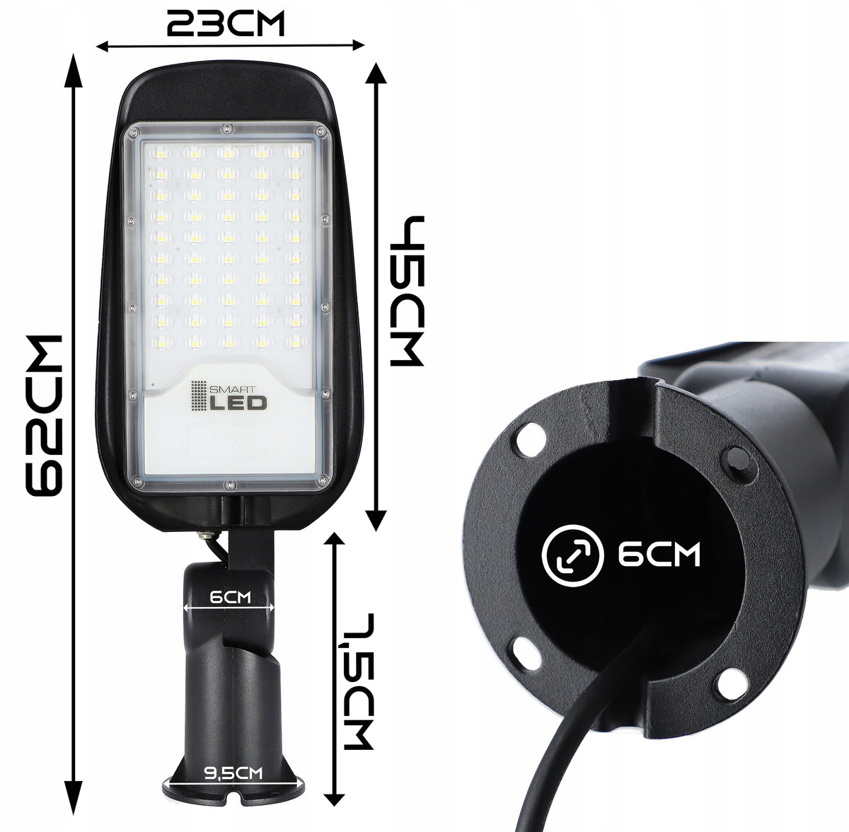 Pouliční LED svítidlo 230 V, 150 W, nastavitelné