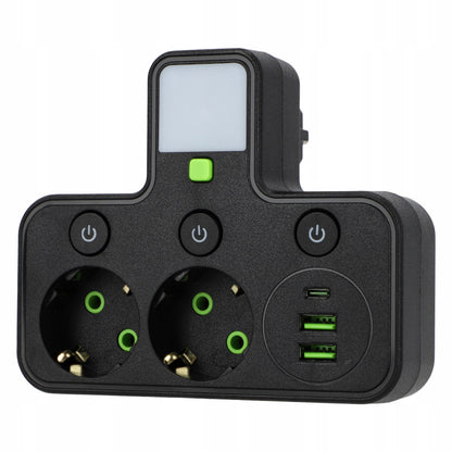 Prodlužovací kabel 230 V, USB