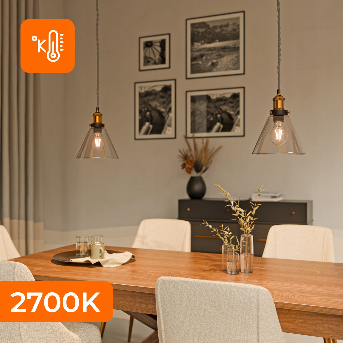 LED žárovka E27 6 W, 660 lm, 2700 K – teplá bílá