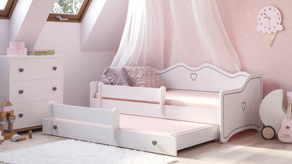 Dětská postel se dvěma lůžky EMMA 160 × 80 cm – šedá