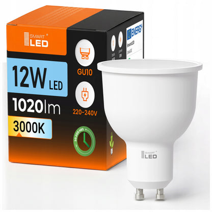 LED žárovka GU10 230 V, 12 W, 1020 lm, 3000 K – teplá bílá