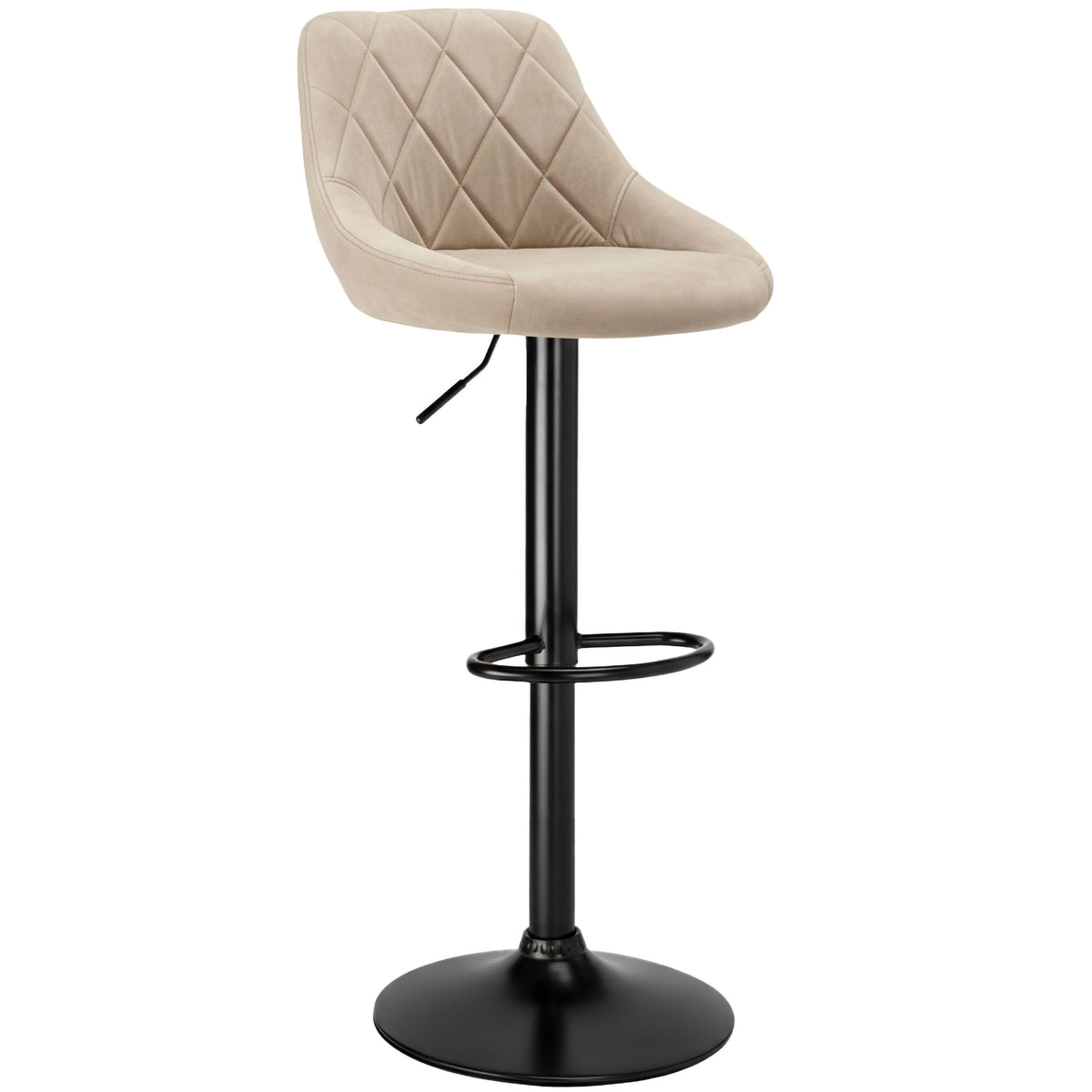 Barová židle Cydro black béžový Velvet