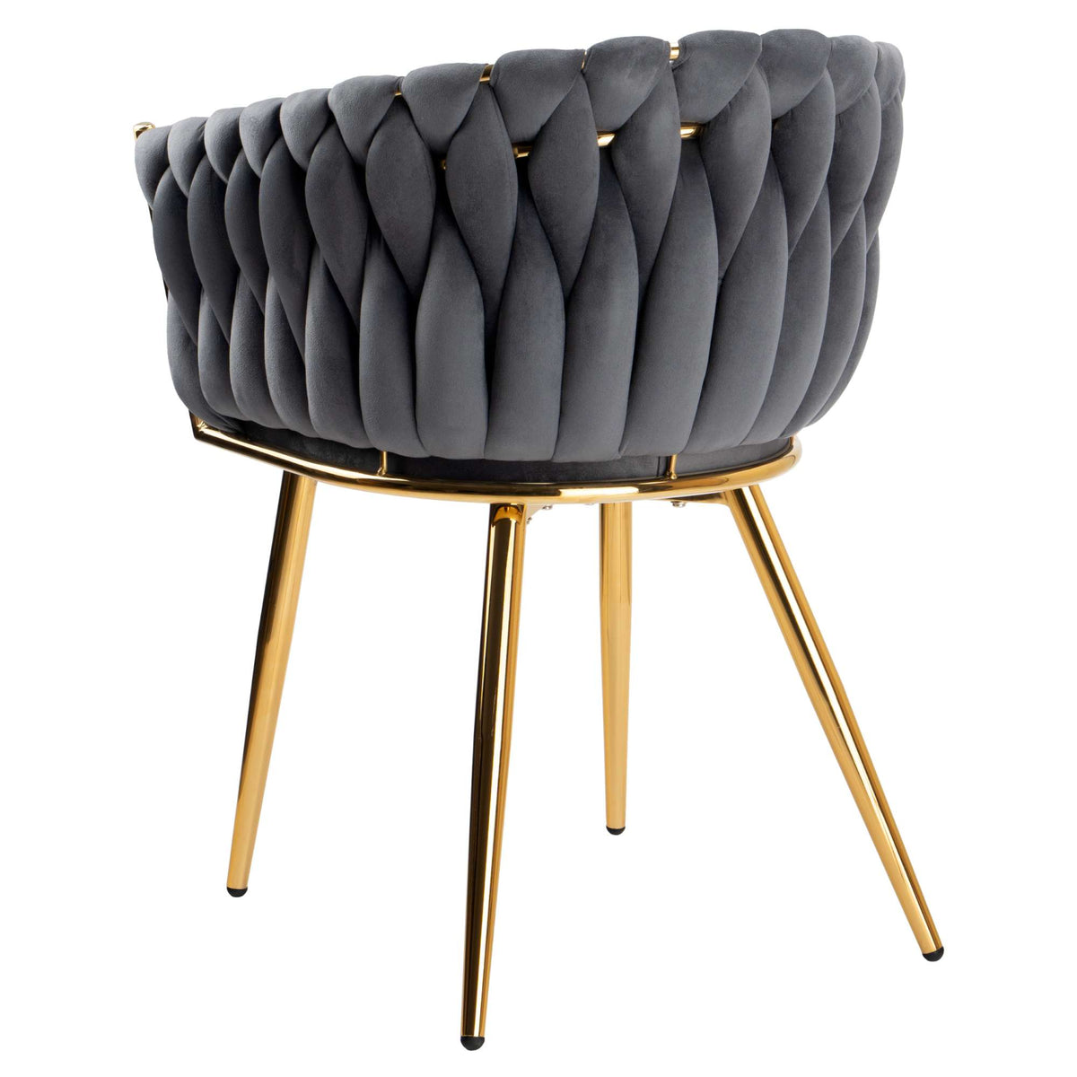 Sametová židle pletené COFTON gold VELVET grafitový