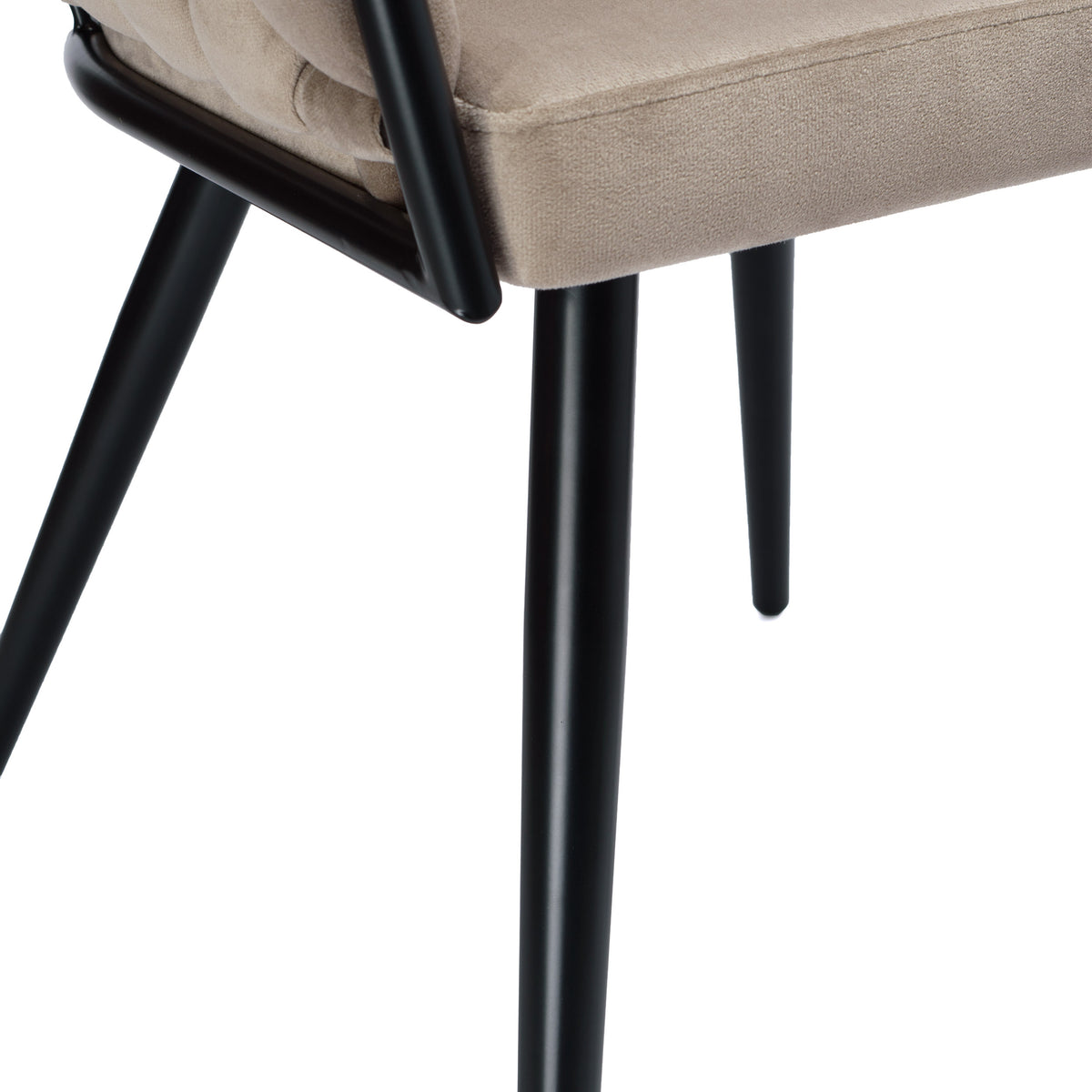 Sametová židle pletené ASTON VELVET taupe