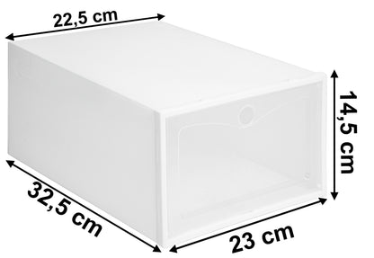 Box na boty OSLO bílé sada 10 kusů