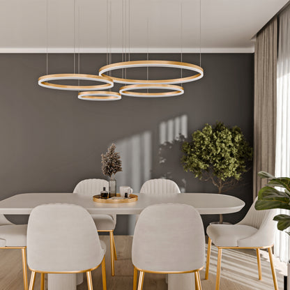 Zlaté LED závěsné svítidlo 272 W