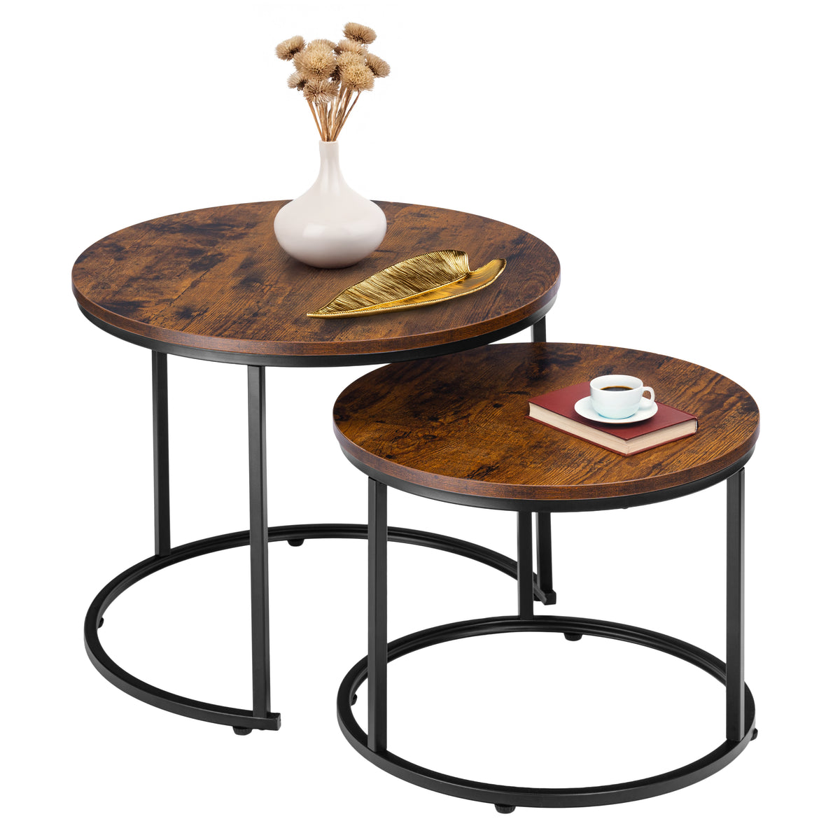 Sada dvou stolků loft Galen Small Rustic