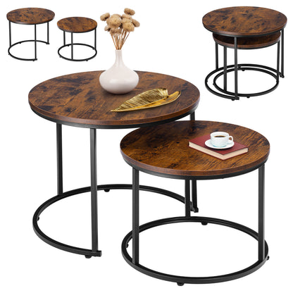 Sada dvou stolků loft Galen Small Rustic